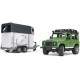 BRUDER-Land Rover Defensar - Vehicle amb remolc per cavalls