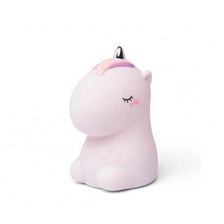 Lampara de silicona en forma de Unicornio rosa de Little L