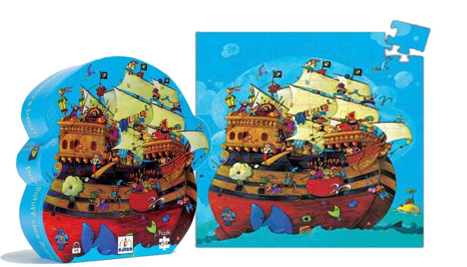 DJECO Puzle Silueta El Barco Pirata