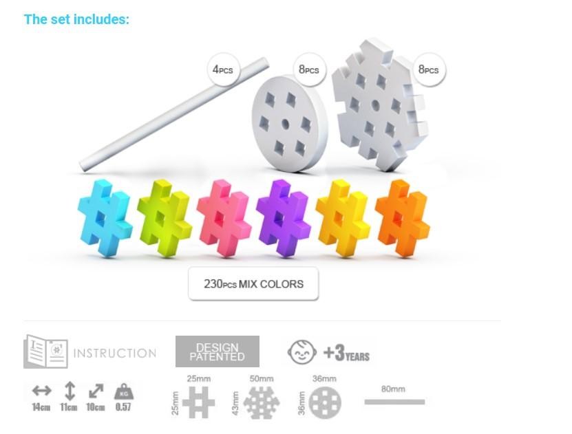 MELI Basic Constructor Travel Box 250pcs